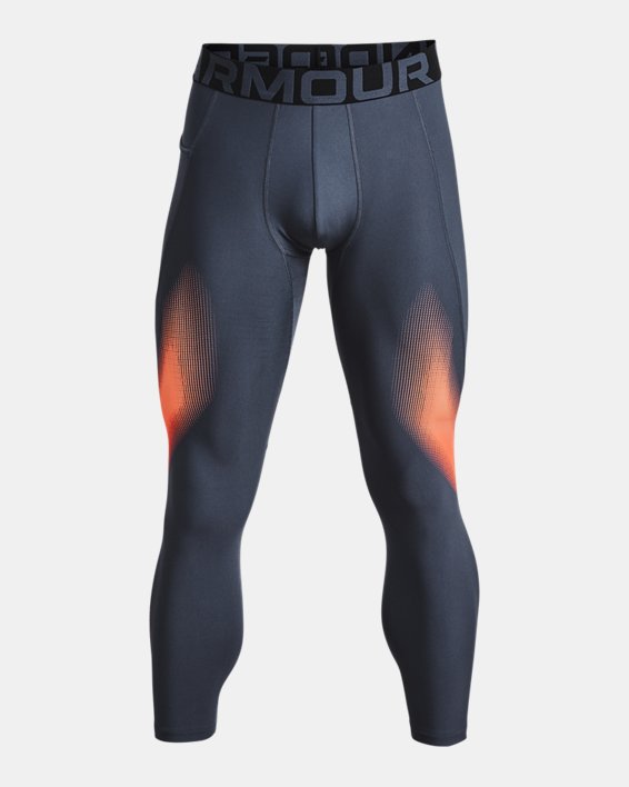 Men's HeatGear® Leggings, Gray, pdpMainDesktop image number 3